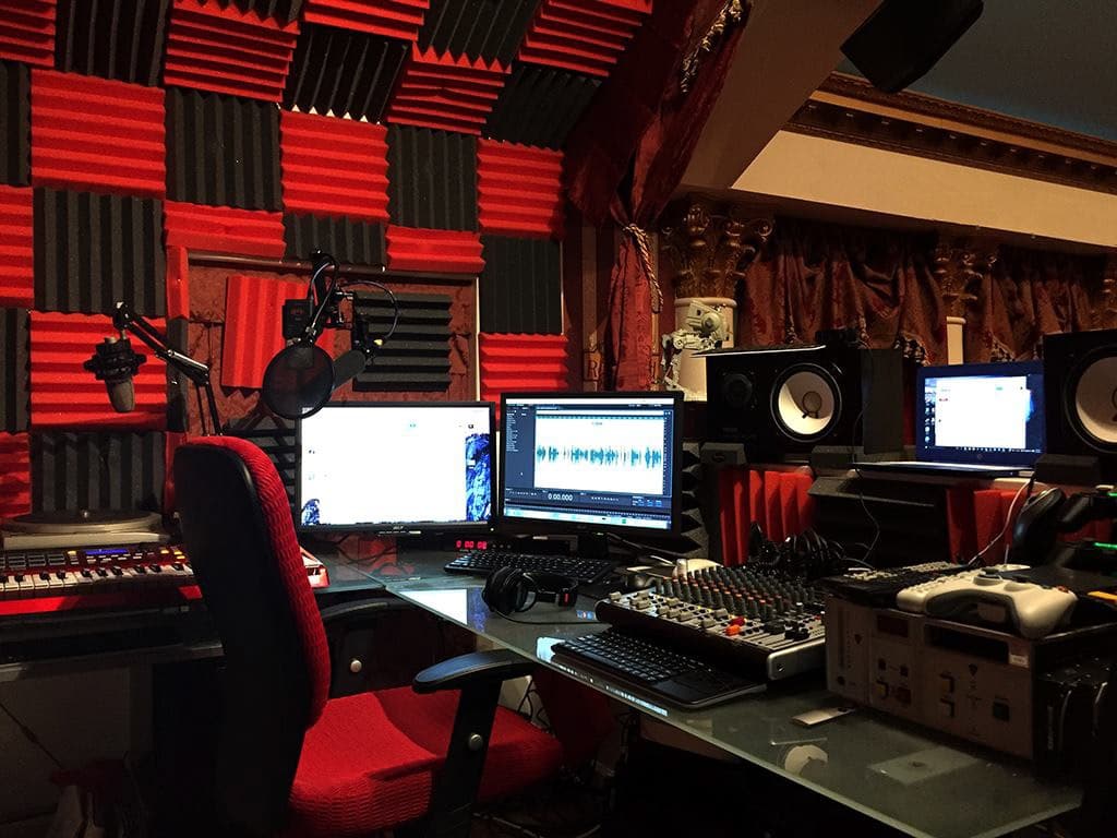 podcast studio layout