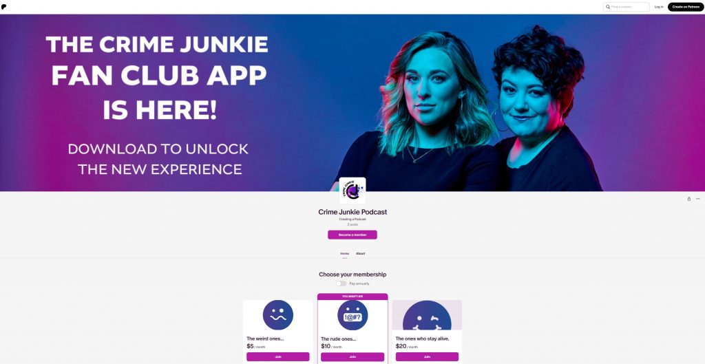 How Podcast Hosts Can Interact with Their Listeners-Patreon Crime Junkie